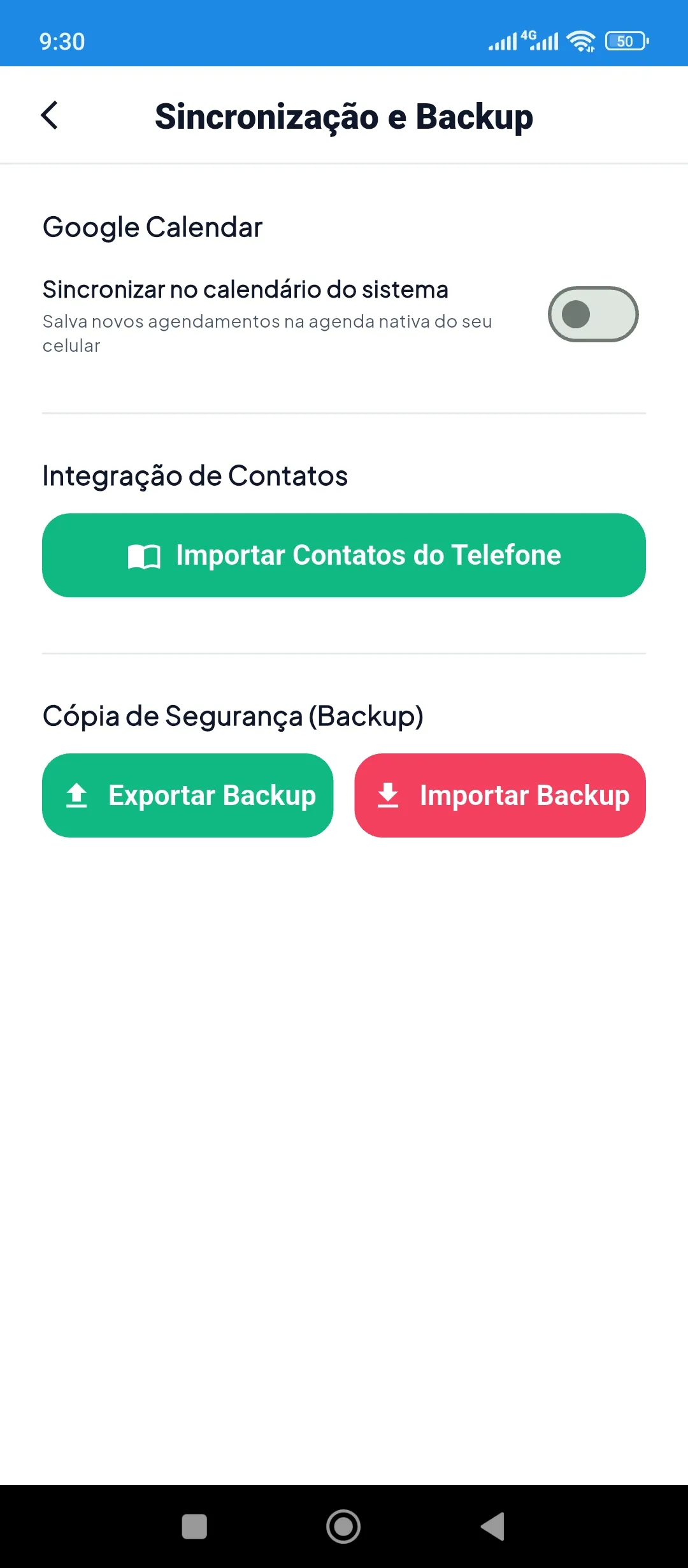 Backup e Sincronização